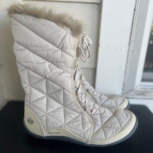 Columbia Women's Mix Mid III Waterproof White Winter Boots Size 10 YL5164-920